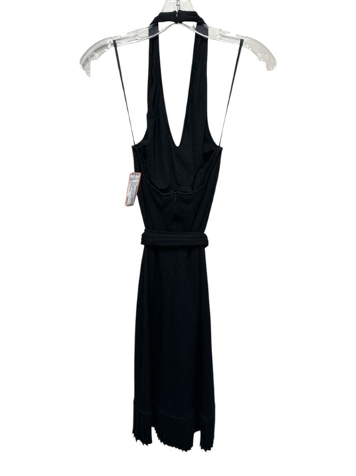 St. John Evening Size 2 Black Missing Fabric Tag Knit Pleated Detail Dress Black / 2