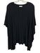 Vince Size XS/S Black Silk Short Sleeve Drape Scoop Neck Tunic Top Black / XS/S