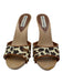 Manolo Blahnik Shoe Size 38 Brown, Cream, Beige, Gold Pebble Leather Sandals Brown, Cream, Beige, Gold / 38