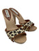 Manolo Blahnik Shoe Size 38 Brown, Cream, Beige, Gold Pebble Leather Sandals Brown, Cream, Beige, Gold / 38