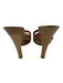 Manolo Blahnik Shoe Size 38 Brown, Cream, Beige, Gold Pebble Leather Sandals Brown, Cream, Beige, Gold / 38