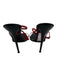 Sergio Rossi Shoe Size 38 Red & Black Snake Embossed Leather Stiletto Sandals Red & Black / 38