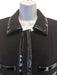 Chanel Boutique Size 36 Black Wool Vinyl Trim Buttons Pockets Collar Jacket Black / 36