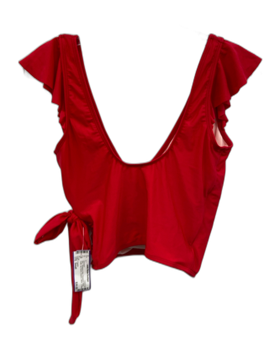 Cupshe Size Small Raspberry Red Polyamide Blend Ruffle Cap Sleeve swimwear Raspberry Red / Small
