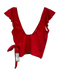 Cupshe Size Small Raspberry Red Polyamide Blend Ruffle Cap Sleeve swimwear Raspberry Red / Small