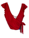 Cupshe Size Small Raspberry Red Polyamide Blend Ruffle Cap Sleeve swimwear Raspberry Red / Small