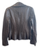 Cole Haan Size Medium Brown Lambskin Pintuck Details 1 Button Pockets Jacket Brown / Medium