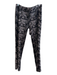 Nicole Miller Size 6 Black & Silver No Fabric Tag Embroidered Low Rise Pants Black & Silver / 6