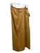 Nanushka Size Medium Mustard Linen Tie Side Zip Side Slit Midi Skirt Mustard / Medium