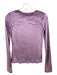 Vince Size XS Light Purple Modal Blend Velvet Long Sleeve Scoop Neck Top Light Purple / XS