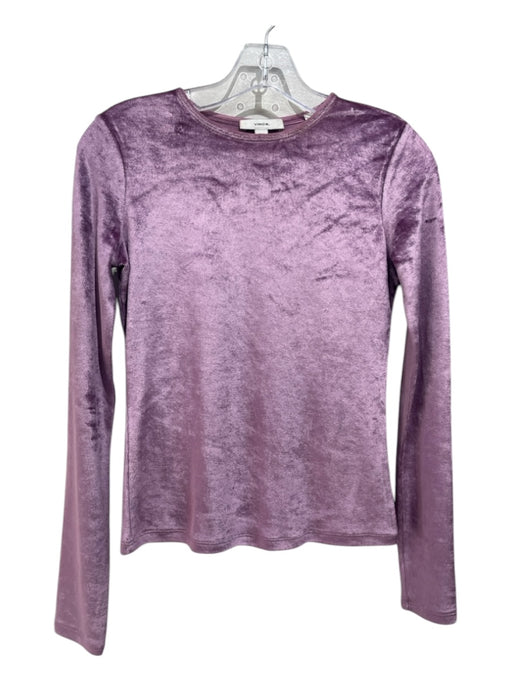 Vince Size XS Light Purple Modal Blend Velvet Long Sleeve Scoop Neck Top Light Purple / XS