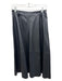 Zara Size S Black Faux Leather Side Zip Belt Loops A Line Midi Skirt Black / S