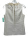 Michael Kors Size 4 White & Gold Wool & Silk Sleeveless Jeweled Back Zip Top White & Gold / 4