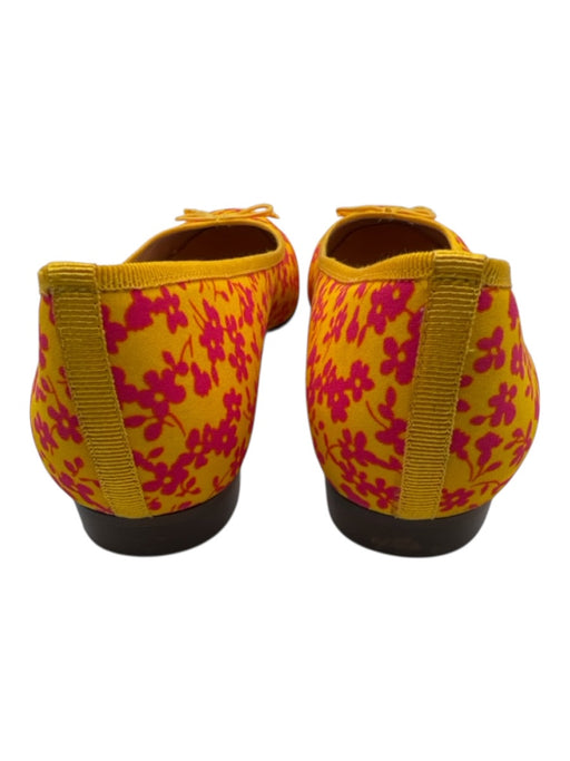 J Crew Shoe Size 9.5 Yellow & Pink Floral Bow Detail Flats Yellow & Pink / 9.5