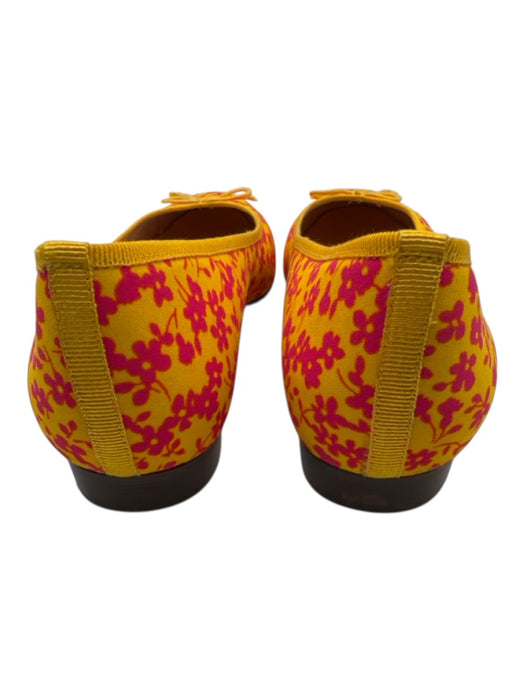 J Crew Shoe Size 9.5 Yellow & Pink Floral Bow Detail Flats Yellow & Pink / 9.5