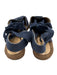 J Crew Shoe Size 9 Navy Blue Canvas Espadrille Ankle Tie Pointed Toe Flats Navy Blue / 9