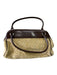 Furla Beige & Brown Wool & leather Zip Close 2 handles Feet Bag Beige & Brown / M