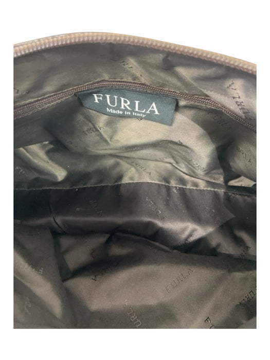 Furla Beige & Brown Wool & leather Zip Close 2 handles Feet Bag Beige & Brown / M