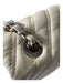 Chanel Cream Lambskin Leather Chevron Flap silver hardware Chain Strap Bag Cream / M