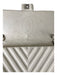 Chanel Cream Lambskin Leather Chevron Flap silver hardware Chain Strap Bag Cream / M