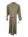 Kal Rieman Size XS Beige Cotton Blend Tie Waist 1/4 Zip V Neck Collared Dress Beige / XS