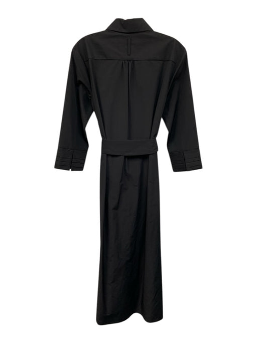 Kal Rieman Size XS Black Cotton Blend Button Front 3/4 Sleeve Maxi Dress Black / XS