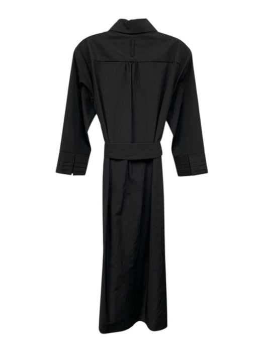 Kal Rieman Size XS Black Cotton Blend Button Front 3/4 Sleeve Maxi Dress Black / XS