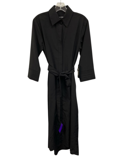 Kal Rieman Size XS Black Cotton Blend Button Front 3/4 Sleeve Maxi Dress Black / XS