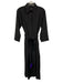 Kal Rieman Size XS Black Cotton Blend Button Front 3/4 Sleeve Maxi Dress Black / XS