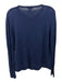 Escada Size M Navy Blue & White Wool & Silk Fabric Block Floral Cardigan Navy Blue & White / M