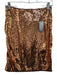 Shoshanna Size 4 Copper Back Zip Sequins High Rise Pencil Skirt Copper / 4