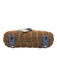 J. McLaughlin Light Blue & Tan Wicker Leather Detail Woven Swivel clasp Clutch Light Blue & Tan