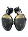 Burberry Shoe Size 40.5 Black & Gold Leather Zipper Detail Ankle Strap Pumps Black & Gold / 40.5