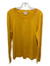 J. Crew Size L Mustard Yellow Cotton Ribbed Collar Crew Neck Long Sleeve Sweater Mustard Yellow / L