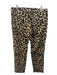Etro Size 46 Brown & Black Cotton Blend Mid Rise Leopard Zip & Button Pants Brown & Black / 46