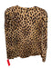 Veronica Beard Jeans Size L Brown & Black Pima Cotton Long Sleeve Leopard Top Brown & Black / L