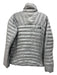 The North Face Size L Light Gray Nylon Goose Down High Neck Zip Front Jacket Light Gray / L