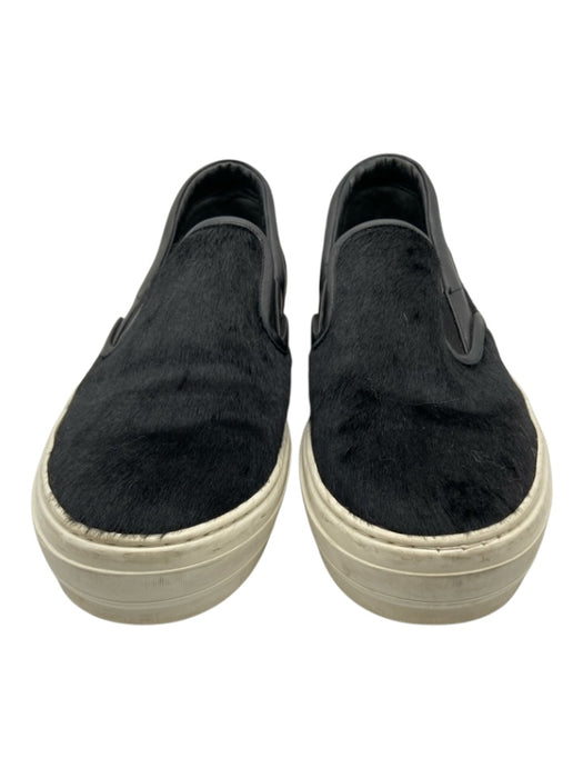 Ferragamo Shoe Size 10 Black Leather Upper Ponyhair Slip On Slip On Sneakers Black / 10