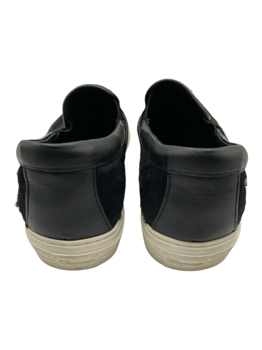 Ferragamo Shoe Size 10 Black Leather Upper Ponyhair Slip On Slip On Sneakers Black / 10