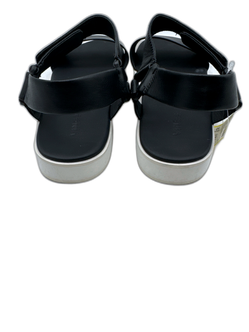 Vince Shoe Size 10 Black & White Leather Ankle Strap Open Toe Sandals Black & White / 10
