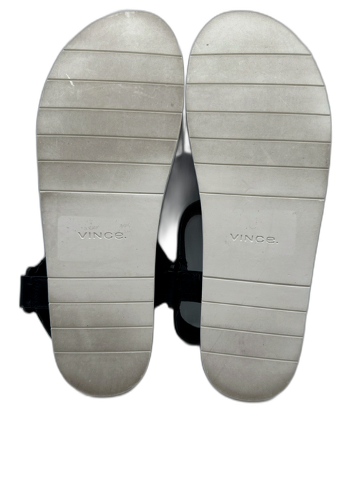 Vince Shoe Size 10 Black & White Leather Ankle Strap Open Toe Sandals Black & White / 10