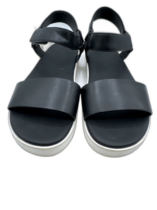 Vince Shoe Size 10 Black & White Leather Ankle Strap Open Toe Sandals Black & White / 10