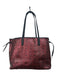 MCM Black & Red Leather Monogram Tote Shoulder Bag Silver hardware Bag Black & Red / L