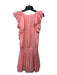 Ramy Brook Size M Light Pink Polyester Flutter Sleeves V Neck Dress Light Pink / M