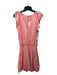 Ramy Brook Size M Light Pink Polyester Flutter Sleeves V Neck Dress Light Pink / M