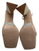 Schutz Shoe Size 9.5 Beige Leather Block Heel Square Toe PVC Toe strap Sandals Beige / 9.5