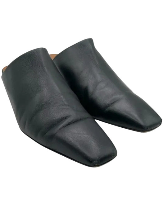 All Tomorrow's Parties Shoe Size 37 Black Leather Pointed Square Toe Mules Black / 37