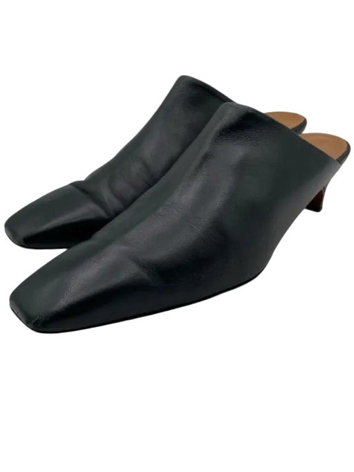 All Tomorrow's Parties Shoe Size 37 Black Leather Pointed Square Toe Mules Black / 37