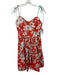 Christy Lynn Size Medium Orange, Brown, Blue Cotton Spaghetti Strap Floral Dress Orange, Brown, Blue / Medium