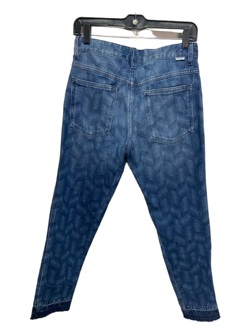 Isabel Marant Etoile Size 34 Med Wash Cotton Denim Printed Mid Rise Jeans Med Wash / 34